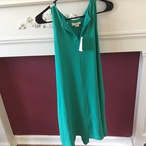 Green dress from The Loft